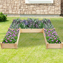 U-Shaped Wooden Garden Raised Bed for Backyard and Patio by LJGDeals