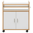 Kitchen Island on Wheels with Removable Shelf and Towel Rack by LJGDeals