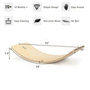 Wooden Wobble Balance Board Kids 35 Inch Rocker Yoga Curvy Board Toy with Felt Layer-Natural by LJGDeals