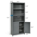 Bookcase Shelving Storage Wooden Cabinet Unit Standing Display Bookcase with Doors by LJGDeals