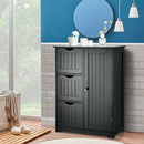 Bathroom Floor Cabinet Side Storage Cabinet with 3 Drawers and 1 Cupboard by LJGDeals