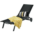 Aluminum Fabric Outdoor Patio Lounge Chair with Adjustable Reclining by LJGDeals