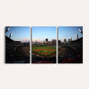 PNC Park Evening Game Triple Canvas Wall Art - Pittsburgh