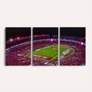 Bryant-Denny Stadium Night Game Triple Canvas Wall Art -