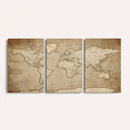 Colorful Watercolor World Map Canvas Wall Art – Framed