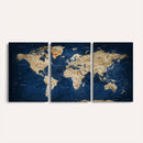 World Map Canvas Print – Framed Travel Map Wall Art for