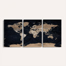 Grunge Wall Art World Map Canvas Print