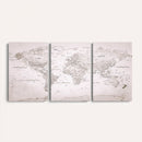World Map Canvas Print – Detailed Map of the World Wall Art