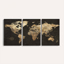 Framed World Map with Pin Canvas Print – Detailed World Map