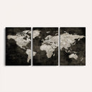 Vintage World Map Wall Art Canvas Print – Framed Large Map