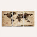World Map Wall Art Canvas Print