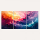 Colorful Abstract Canvas Wall Art Print, Vibrant Popup Color Art Print