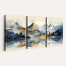 Lake Abstract Mountain Wall Art Canvas Print