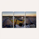 Dodger Stadium Sunset Game Triple Canvas Wall Art - Los