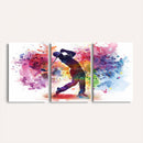 Colorful Golfer Swing Wall Art Canvas Print - Ready to Hang,
