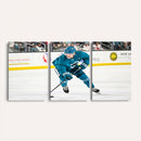 San Jose Sharks Ice Hockey Player Wall Art Canvas Print
