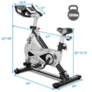 Stationary Silent Belt Adjustable Exercise Bike with Phone Holder and Electronic Display by LJGDeals