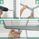 3 to 6 Feet Wall-Mounted Closet System Organizer Kit with Hang Rod-Gray by LJGDeals