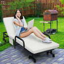 Adjustable Folding Guest Bed Frame with Mattress and Wheels by LJGDeals