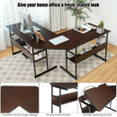 L-Shaped Computer Desk with Tiltable Tabletop by LJGDeals