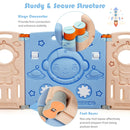 18-Panel Foldable Baby Playpen Kids Activity Center with Lockable Door