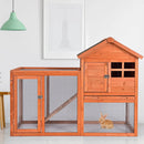 Outdoor Wooden Rabbit hutch-Natural by LJGDeals
