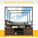 58 Inch Wood TV Stand Entertainment Media Center Console with Storage Cabinet by LJGDeals