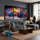Abstract Graffiti Barbell Canvas Wall Art – Urban Fitness