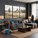 Rustic Farmhouse Barn Wall Art | 3-Panel Framed Gallery Wrap