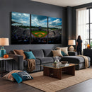 3-Panel Kauffman Stadium Wall Art Print | Large Kansas City