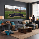 Football Stadium Wall Art – Framed Sports Field Canvas