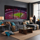 Bryant-Denny Stadium Night Game Triple Canvas Wall Art -