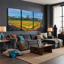Wrigley Field Chicago Cubs Panoramic Canvas Print –
