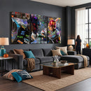 Graffiti Baseball Player Street Art Wall Art Canvas Print