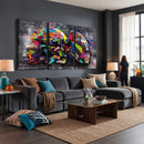Graffiti American Football Helmet Street Art Wall Art Canvas