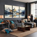Lake Abstract Mountain Wall Art Canvas Print