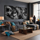 Old Pair of Mens Skates Wall Art Canvas, Men Skates Wall Art