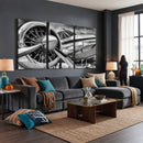 Vintage Antique Airplane Wall Art Canvas Print