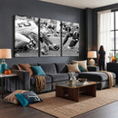American Football Player Wall Art Canvas Print