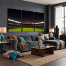 Yankee Stadium Night Game Triple Canvas, Yankee Stadium