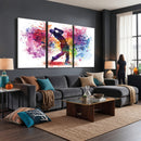Colorful Golfer Swing Wall Art Canvas Print - Ready to Hang,