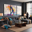 Watercolor Golf Swing Wall Art Canvas Print | Vibrant