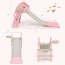 3-in-1 Kids Slide Baby Play Climber Slide Set with Basketball Hoop by LJGDeals
