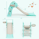3-in-1 Kids Slide Baby Play Climber Slide Set with Basketball Hoop by LJGDeals