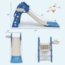 3-in-1 Kids Slide Baby Play Climber Slide Set with Basketball Hoop by LJGDeals