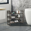 2/3/4 Tiers Flat and Slant Metal Shoe Rack for Entryway Hallway-3-Tier by LJGDeals
