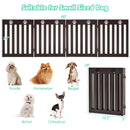 24 Inch Folding Wooden Freestanding Pet Gate Dog Gate with 360¬∞ Hinge by LJGDeals