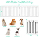 24 Inch Folding Wooden Freestanding Pet Gate Dog Gate with 360¬∞ Hinge