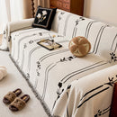 Chenille Jacquard Sofa Throw Cover with Tassel Soft Thick Couch Protector Blanket