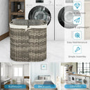 Handwoven Laundry Hamper Basket with 2 Removable Liner Bags by LJGDeals